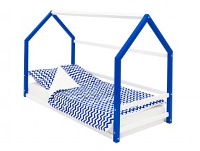 Детская кровать-домик Монтессори Svogen сине-белый в Добрянке - dobryanka.magazinmebel.ru | фото - изображение 1