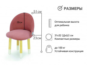 Детский мягкий стул Stumpa пудровый в Добрянке - dobryanka.magazinmebel.ru | фото - изображение 2