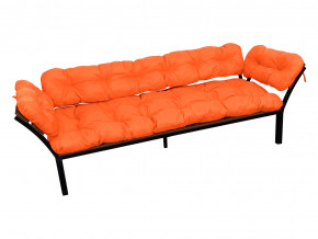 Диван Дачный с подлокотниками оранжевая подушка в Добрянке - dobryanka.magazinmebel.ru | фото