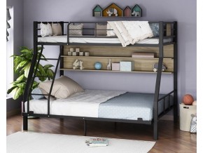 Двухъярусная кровать Гранада-1П 140 черный в Добрянке - dobryanka.magazinmebel.ru | фото