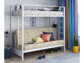 Двухъярусная кровать с диваном Мадлен белая-пифагор в Добрянке - dobryanka.magazinmebel.ru | фото - изображение 1