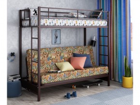 Двухъярусная кровать с диваном Мадлен Коричневая-марки в Добрянке - dobryanka.magazinmebel.ru | фото