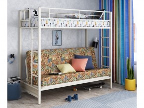 Двухъярусная кровать с диваном Мадлен Слоновая кость-марки в Добрянке - dobryanka.magazinmebel.ru | фото
