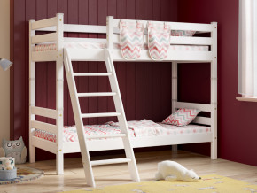 Двухъярусная кровать Соня вариант 10 с наклонной лестницей белая в Добрянке - dobryanka.magazinmebel.ru | фото
