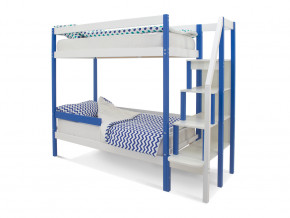 Двухъярусная кровать Svogen с бортиком синий-белый в Добрянке - dobryanka.magazinmebel.ru | фото - изображение 1