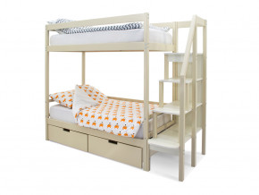 Двухъярусная кровать Svogen с ящиками бежевый в Добрянке - dobryanka.magazinmebel.ru | фото - изображение 1