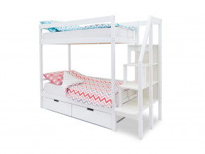 Двухъярусная кровать Svogen с ящиками белый в Добрянке - dobryanka.magazinmebel.ru | фото - изображение 1