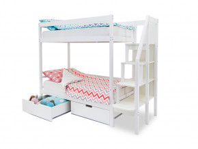 Двухъярусная кровать Svogen с ящиками белый в Добрянке - dobryanka.magazinmebel.ru | фото - изображение 2