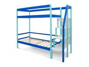 Двухъярусная кровать Svogen с ящиками мятно-синий в Добрянке - dobryanka.magazinmebel.ru | фото - изображение 2