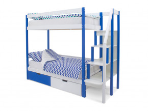 Двухъярусная кровать Svogen с ящиками сине-белый в Добрянке - dobryanka.magazinmebel.ru | фото - изображение 1