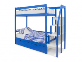 Двухъярусная кровать Svogen с ящиками синий в Добрянке - dobryanka.magazinmebel.ru | фото - изображение 1