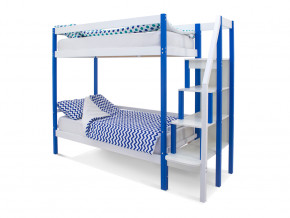 Двухъярусная кровать Svogen сине-белый в Добрянке - dobryanka.magazinmebel.ru | фото