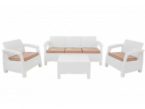 Комплект уличной мебели Yalta Terrace Triple Set белый в Добрянке - dobryanka.magazinmebel.ru | фото