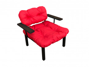 Кресло Дачное красная подушка в Добрянке - dobryanka.magazinmebel.ru | фото - изображение 1