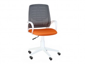 Кресло оператора Ирис white стандарт черный/оранжевый в Добрянке - dobryanka.magazinmebel.ru | фото
