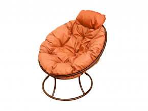 Кресло Папасан мини без ротанга оранжевая подушка в Добрянке - dobryanka.magazinmebel.ru | фото