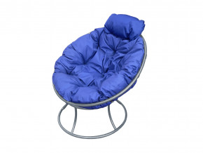 Кресло Папасан мини без ротанга синяя подушка в Добрянке - dobryanka.magazinmebel.ru | фото