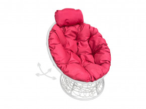 Кресло Папасан мини пружинка с ротангом красная подушка в Добрянке - dobryanka.magazinmebel.ru | фото - изображение 1