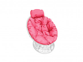 Кресло Папасан мини с ротангом розовая подушка в Добрянке - dobryanka.magazinmebel.ru | фото