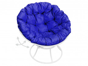 Кресло Папасан пружинка без ротанга синяя подушка в Добрянке - dobryanka.magazinmebel.ru | фото