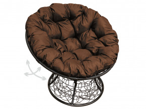 Кресло Папасан пружинка с ротангом коричневая подушка в Добрянке - dobryanka.magazinmebel.ru | фото - изображение 1