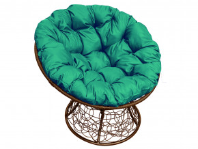Кресло Папасан с ротангом зелёная подушка в Добрянке - dobryanka.magazinmebel.ru | фото