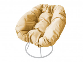 Кресло Пончик без ротанга бежевая подушка в Добрянке - dobryanka.magazinmebel.ru | фото