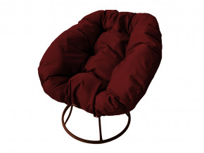 Кресло Пончик без ротанга бордовая подушка в Добрянке - dobryanka.magazinmebel.ru | фото - изображение 1