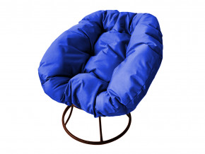 Кресло Пончик без ротанга синяя подушка в Добрянке - dobryanka.magazinmebel.ru | фото