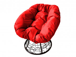 Кресло Пончик с ротангом красная подушка в Добрянке - dobryanka.magazinmebel.ru | фото
