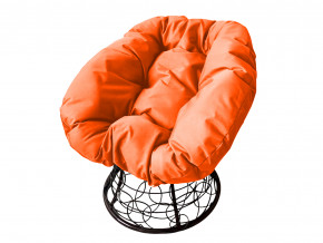 Кресло Пончик с ротангом оранжевая подушка в Добрянке - dobryanka.magazinmebel.ru | фото