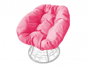 Кресло Пончик с ротангом розовая подушка в Добрянке - dobryanka.magazinmebel.ru | фото