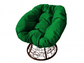 Кресло Пончик с ротангом зелёная подушка в Добрянке - dobryanka.magazinmebel.ru | фото