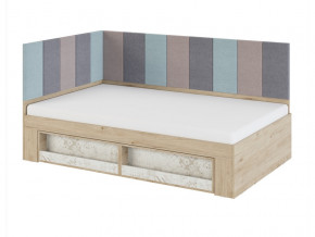 Кровать 1,2 с мягким элементом 1,2 и 2,0 Мод.2.3 в Добрянке - dobryanka.magazinmebel.ru | фото