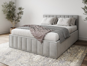 Кровать 1400 Лана серый велюр в Добрянке - dobryanka.magazinmebel.ru | фото - изображение 1