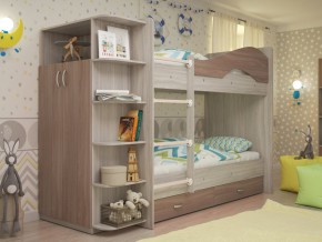 Кровать 2-х ярусная Мая с ящиками и шкафом на латофлексах шимо в Добрянке - dobryanka.magazinmebel.ru | фото - изображение 1