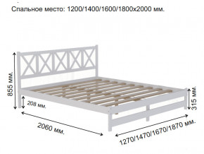 Кровать 2-х спальная Аист-8 Классика белый 1600х2000 мм в Добрянке - dobryanka.magazinmebel.ru | фото - изображение 2
