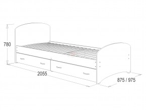Кровать-6 одинарная с 2-мя ящиками 900*2000 венге/млечный дуб в Добрянке - dobryanka.magazinmebel.ru | фото - изображение 2