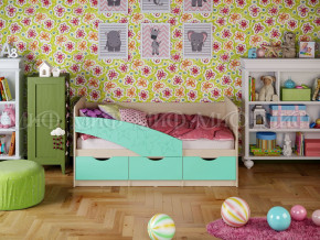 Кровать Бабочки 1600 Бирюза матовая в Добрянке - dobryanka.magazinmebel.ru | фото