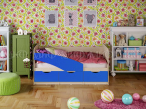 Кровать Бабочки 1600 Синий в Добрянке - dobryanka.magazinmebel.ru | фото