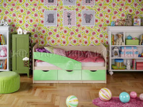Кровать Бабочки 1800 Салатовый металлик в Добрянке - dobryanka.magazinmebel.ru | фото