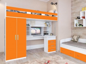 Кровать чердак Аракс винтерберг-оранжевый в Добрянке - dobryanka.magazinmebel.ru | фото