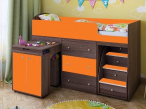 Кровать чердак Малыш 70х160 бодега-оранжевый в Добрянке - dobryanka.magazinmebel.ru | фото