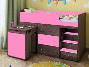 Кровать чердак Малыш 80х180 бодега-розовый в Добрянке - dobryanka.magazinmebel.ru | фото