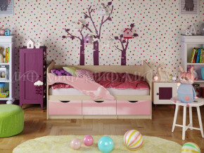 Кровать Дельфин-1 1600 Розовый металлик в Добрянке - dobryanka.magazinmebel.ru | фото