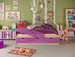 Кровать Дельфин 1600 Фиолетовый металлик в Добрянке - dobryanka.magazinmebel.ru | фото - изображение 1