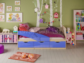 Кровать Дельфин 1600 Синий металлик в Добрянке - dobryanka.magazinmebel.ru | фото - изображение 1
