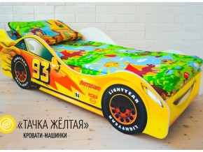 Кровать детская машина Тачка Желтая в Добрянке - dobryanka.magazinmebel.ru | фото