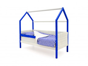 Кровать-домик мягкий Svogen с бортиком сине-белый в Добрянке - dobryanka.magazinmebel.ru | фото - изображение 1
