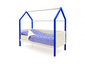 Кровать-домик мягкий Svogen сине-белый в Добрянке - dobryanka.magazinmebel.ru | фото